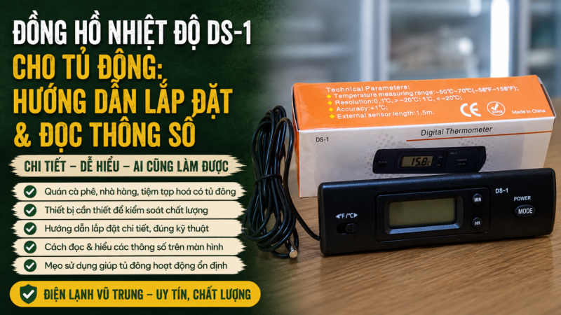Đồng hồ nhiệt độ DS-1 cho tủ đông
