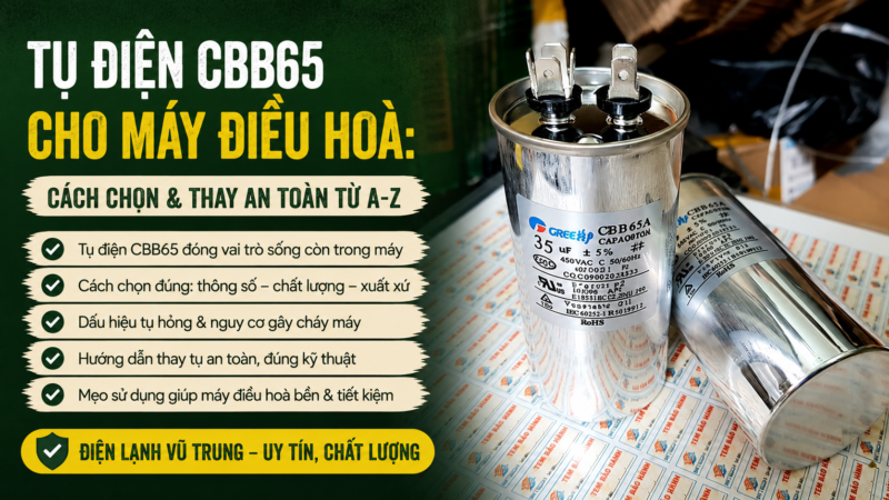 Tụ điện CBB65 cho máy điều hoà