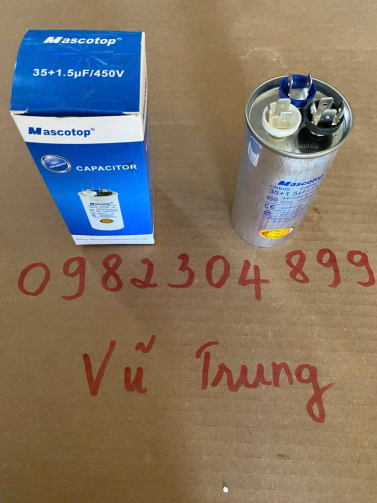 Tụ 3 chân mascotop 35uf+1.5uf