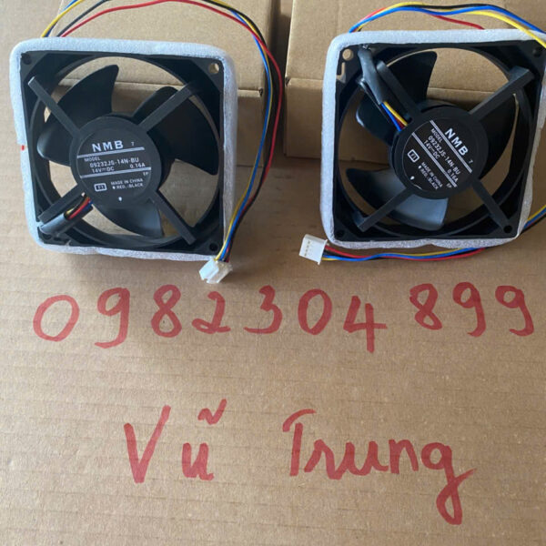 Quạt tủ lạnh Toshiba DC14V 0.16A, 4 dây 9×9